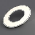 7718/52L MITRA LED SN Светильник металл/акрил/белый LED 52Вт 3000-6500К D590 IP20 пульт ДУ ALTAIR