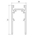 ST003.429.00 Шинопровод магнитный накладной ST-Luce Черный Длина 2 000мм