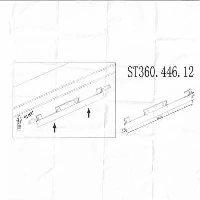 ST360.446.12 Магнитный трековый светильник Черный LED 1*12W 4000K 780Lm Ra>80 120 IP20 L406xW22xH44 48V