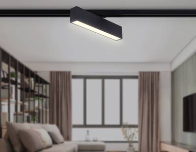 Светильник светодиодный трековый GL6765 BK черный LED 12W 3000K 300*22*48