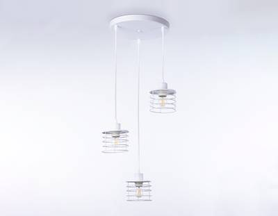Подвесной светильник в стиле лофт TR8078/3 WH белый E27*3 max 40W D372*1170
