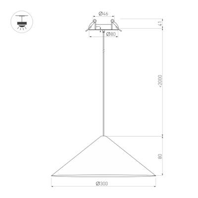 Светильник SP-MAKOTO-R300-10W Warm2700 (BK, 36 deg, 230V, TRIAC) (Arlight, IP20 Металл, 3 года)