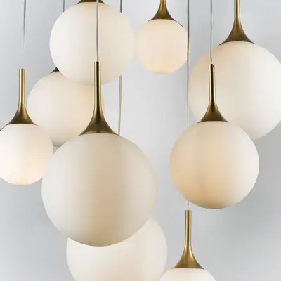 813092 Люстра GLOBO 9х40W E14 gold/white Lightstar