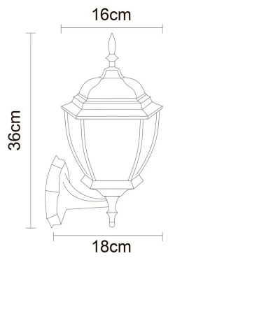 Уличный настенный светильник Arte Lamp PEGASUS A3151AL-1BN, 1хE27