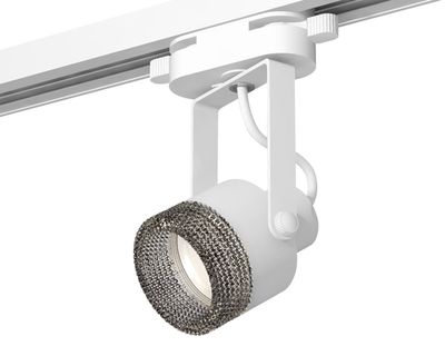 Комплект трекового однофазного светильникас композитным хрусталем XT6601061 WH/BK белый/тонированный MR16 GU10 (C6601, N6151)