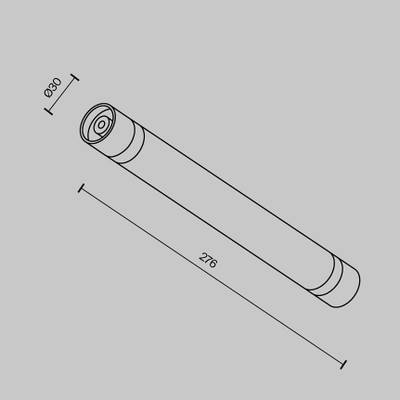Соединитель для модульной системы Shelf 276мм, CA011-L300-B. TM Maytoni