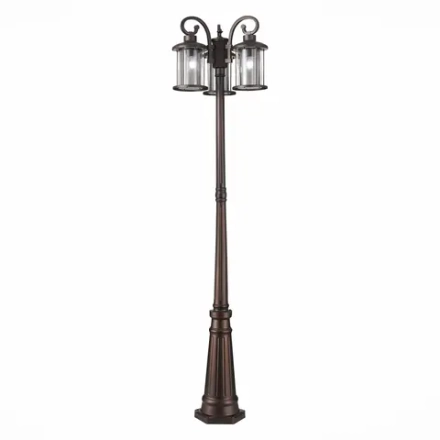 SL080.425.03 Светильник уличный наземный ST-Luce Темный кофе/Прозрачный, Темный кофе E27 3*100W