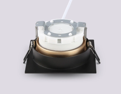 Светильник встраиваемый TN52340 SBK/SGD черный песок/золото песок GX53 max 12W 115*115*25