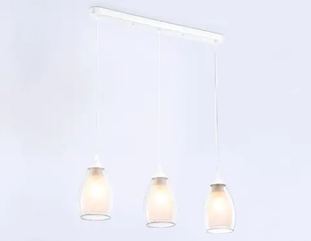 Подвесной светильник TR3536/3 WH/CL/FR белый/прозрачный/белый матовый E27*3 max 40W 640*120*820