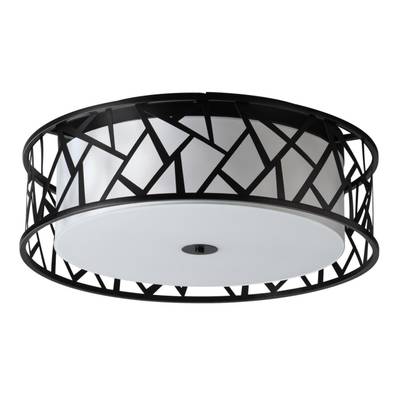 7700/60L AVRA LED SN 34 Светильник металл/ткань/стекло/белый/черный LED 60Вт 3000-6000K D600 IP20 пульт ДУ FABIANA
