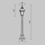 Ландшафтный светильник Гоири / Goiri E27х1 60Вт IP44, O028FL-01BZ. TM Maytoni