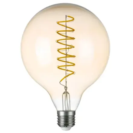933302 Лампа энергосберегающая LED FILAMENT 220V G125 E27 8W=80W 700LM 360G CL/AM 3000K 30000H