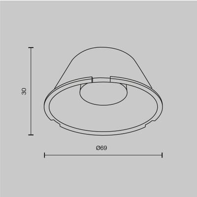 Линза ⌀69mm 15° для Focus Led 30Вт, LensD69-15. TM Maytoni