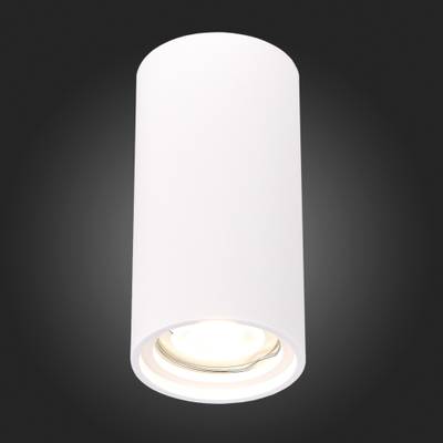 ST155.502.01 Светильник потолочный Белый GU10 1*50W IP20 D70xH140 180-240V Без ламп