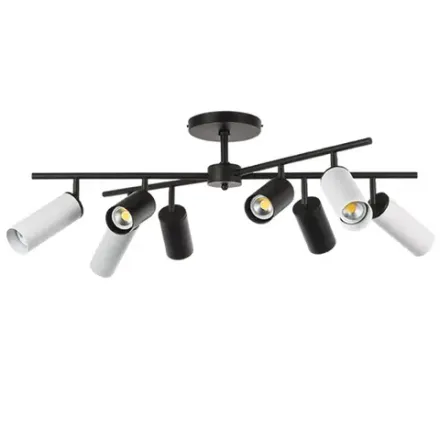 LR728374864 Люстра RULLO 8х50W GU10 ЧЕРНЫЙ/БЕЛЫЙ (571728+214437-4+214486-4)