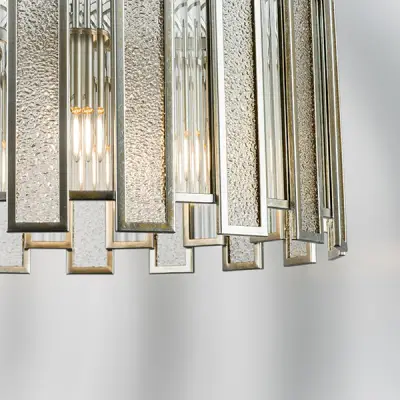 712054 Люстра AGAVE 5х40W E27 СЕРЕБРО С ПАТИНОЙ/ПРОЗРАЧНЫЙ Lightstar