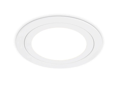 Светильник встраиваемый TN6601 WH белый IP44 GX53 max 15W D110*23