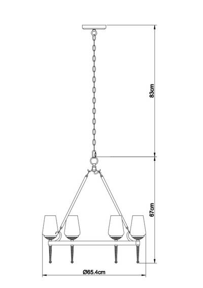 Подвесная люстра Arte Lamp STEFAN A1722SP-6BA, 6хE14