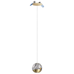 5101/5L L-VISION ODL25 559 латунь/прозрачный/акрил Подвес 2 в 1 LED 5W 4000K 300Лм SONO