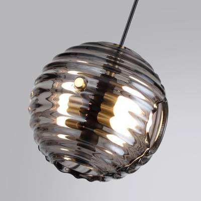 5041/12L L-VISION ODL24 425 черн./золото/дымчатый/металл/стеко Подвес LED 12W 4000К 1526Лм TRONI