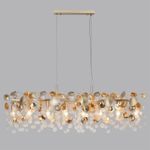 5104/8A CLASSIC ODL26 золотистый/прозрачный металл/стекло Люстра горизонтальная E14 8*40W 220В IP20 COINS