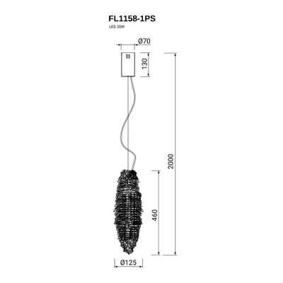 Подвесной светильник Primo FL1158-1PS, LED