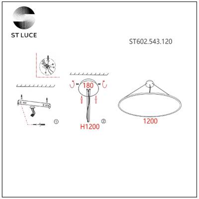 ST602.543.120 Светильник подвесной Белый LED 1*120W 4000K 10 800Lm Ra&gt;80 120 IP20 D1 200xH35 90-265V