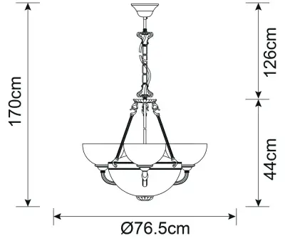Подвесная люстра Arte Lamp WINDSOR A3777LM-3-2AB, 3хE14