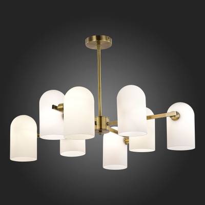 SLE1047-302-08 Люстра потолочная Бронза/Молочно-белый E14 8*40W