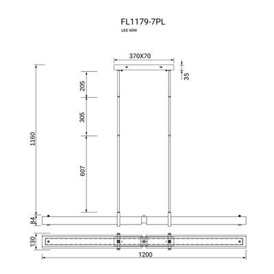 Люстра подвесная Rudeza Chrome FL1179-7PL, LED