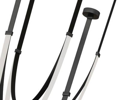 07689A-150+180+210,19 Подвес Лирд черный h150+180+210 Led 256W (4000K)