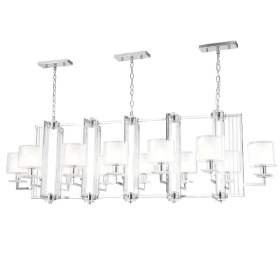 Люстра Crystal Lux NICOLAS SP12 L1600 NICKEL/WHITE 3400/312L