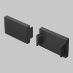 Заглушка для накладного/встраиваемого шинопровода, 2 шт. Basity, черный, TRA172EC-12B. TM Maytoni