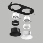 D6570607WBMOD Светильник DOMINO ROUND  под LED модуль/лампу МR16 (214657+214606+214607+214006+214007)