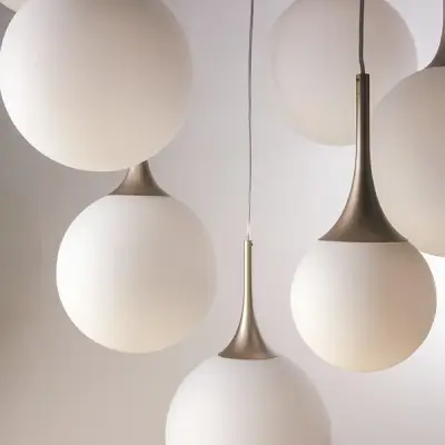 813093 Люстра GLOBO 9х40W E14 шампань/белый