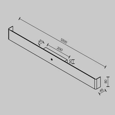Настенный светильник (бра) Bracket 2700-4000К 20Вт MOD492WL-L20BK. TM Maytoni