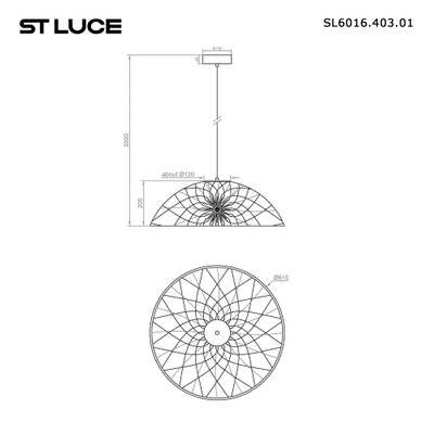 SL6016.403.01 Светильник подвесной ST-Luce Черный/Черный LED 1*20W 3000K