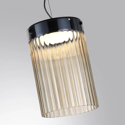 5047/15L L-VISION ODL24 439 черный/светл.янтарный/металл/стекло Подвес LED 15W 4000К 1676Лм PILLARI
