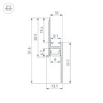 Профиль PLINTUS-FANTOM-BENT-H20-SIDE-2000 WHITE (Arlight, Алюминий)