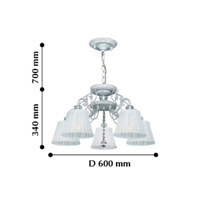 Подвесная люстра Amanda 2150-5PC, 5*E14*40W. ТМ F-Promo