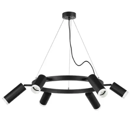 LR0163738730 Люстра RULLO 6х50W GU10 ЧЕРНЫЙ (571016+214437-3+214487-3+202430-6)