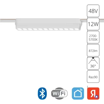 Магнитный трековый светильник Arte Lamp RAPID SMART A2954PL-1WH, 1хLED