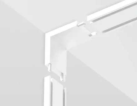 Коннектор угловой внутренний для накладного шинопровода Magnetic Ultra Slim GV1103 WH белый IP20 48V 26*26*26