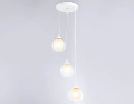 Подвесной светильник TR3540/3 WH/CL/FR белый/прозрачный/белый матовый E27*3 max 40W D281*800