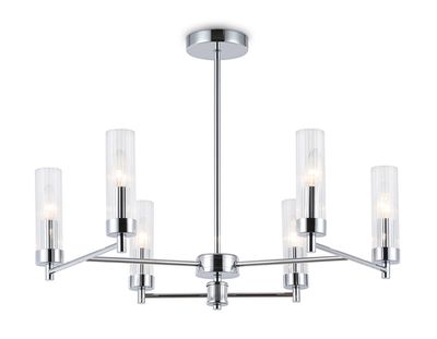 Светильник подвесной LH55151/6 CH/CL хром/прозрачный E14/6 max 40W D675*520