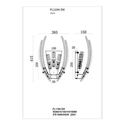 Бра Florencia FL1194-3W, E14х3