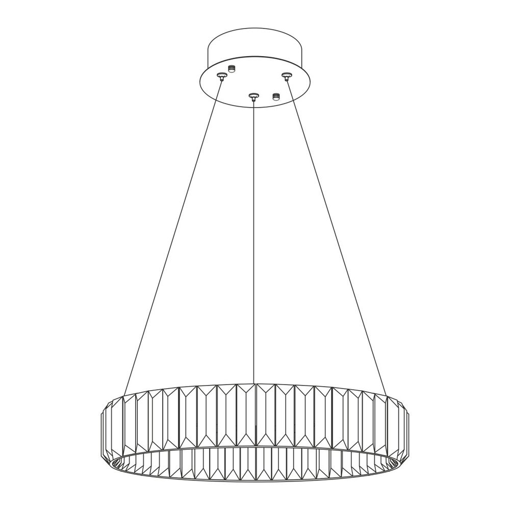 Citilux Чезаре CL338141 LED Люстра хрустальная с пультом Хром