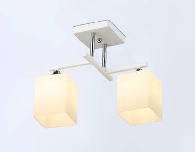 Светильник подвесной TR303111/2 WH/CH/FR белый/хром/белый матовый E27/2 max 40W 360*190*290