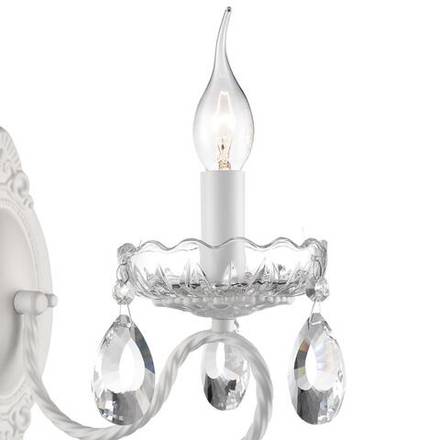 8189/1W CLASSI LN25 23 белый металл/хрусталь Бра E14 1*40W 220V SNOW