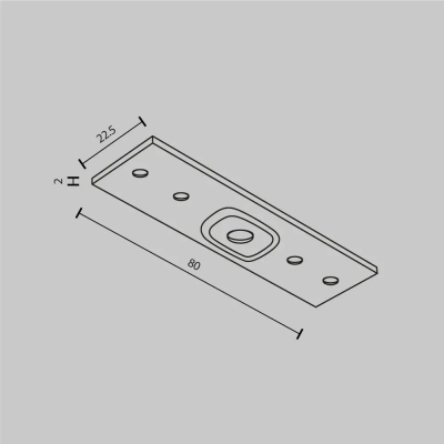 Коннектор прямой Exility накладной белый, TRA034C-21W. TM Maytoni
